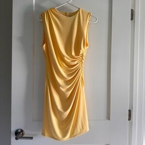 Zara Asymmetrical Yellow Dress